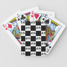 Course emballant les cartes de jeu Checkered de dr Jeux De Poker