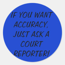 Court Reporter stickers