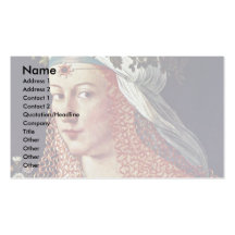 Courtesan (Portrait Of Lucrezia Borgia?) Business Card