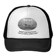 Courtroom Scene with Attorney quote Hat