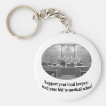 Courtroom Scene with Attorney quote Keychains