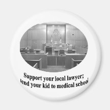 Courtroom Scene with Attorney quote Magnet