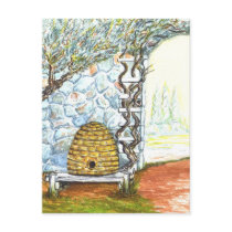 courtyard bee hive postcards