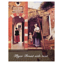 Courtyard Of A House In Delft By Hooch Pieter De ( Full Color Flyer