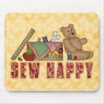 Cousez heureux tapis de souris