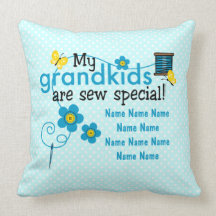 Cousez le carreau personnalisé par Grandkids spéci Oreillers