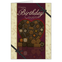 Cousin Birthday Card - Chocolates