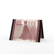 COUSIN Bridesmaid Invitation ANTIQUE PINK Gowns