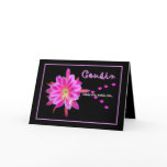 COUSIN Bridesmaid Wedding Invitation Hearts Greeting Cards