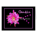 COUSIN Bridesmaid Wedding Invitation Hearts Greeting Cards