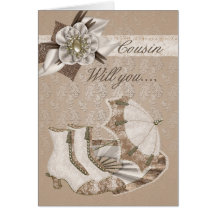 Cousin Bridesmaid, Will you be my Bridesmaid? Card
