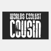 Cousins Birthday Parties : Worlds Coolest Cousin Rectangular Stickers
