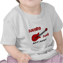 Cousins Rock! with Red Guitar T Shirts