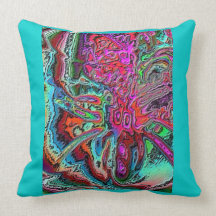 Coussin abstrait vibrant