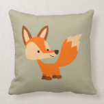 Coussin amical mignon de Fox de bande dessinée oreillers american