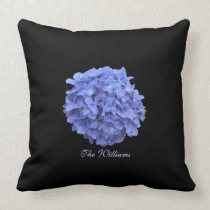 Coussin bleu de fleur de fleur d'hortensia oreillers american