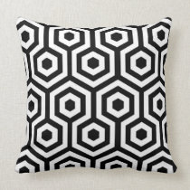 Coussin noir et blanc élégant de motif oreillers american