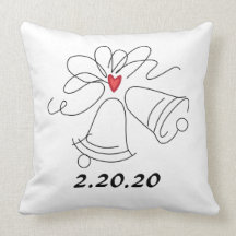 Coussin personnalisable simple de cloches de maria