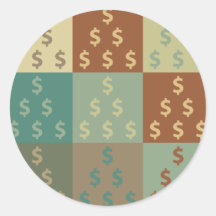 Coût estimation l'art de bruit autocollants ronds