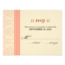 : coutume : Corail/carte crème de la damassé RSVP Bristol