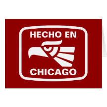 Coutume de personalizado d'en Chicago de Hecho per Cartes De Vœux