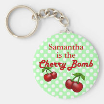 Coutume Keychain de bombe de cerise Porte-clés