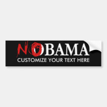 COUTUME NOBAMA BUMPERSTICKER AUTOCOLLANT POUR VOITURE