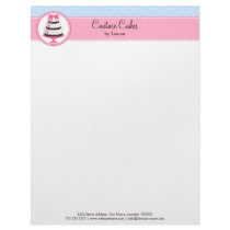 Couture Cake Bakery Business Letterhead