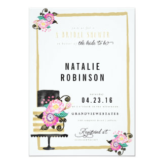 Couture wedding shower invitations