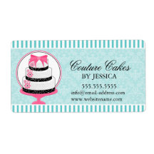 Couture Cake Damask Bakery Personalized Shipping Labels