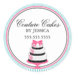 Couture Cakes Aqua Bakery Stickers