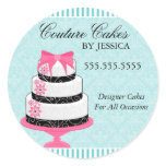 Couture Cakes Aqua Bakery Stickers