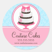 Couture Cakes Bakery Box Seals Round Sticker