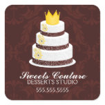 Couture Cakes Bakery Square Stickers