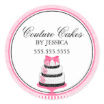 Couture Cakes Pink Bakery Stickers