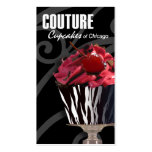 "Couture Cupcakes!" - Fancy Desserts, Pastries Business Card Template