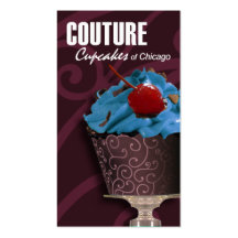 "Couture Cupcakes!" - Fancy Desserts, Pastries Business Card