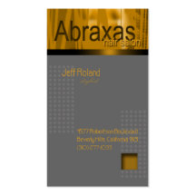 Couture Custom Business Card (Grey/Amber)