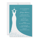 Couture Gown Bridal Shower Invitation (Turquoise)