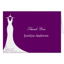 Couture Gown Thank You Cards (Purple)