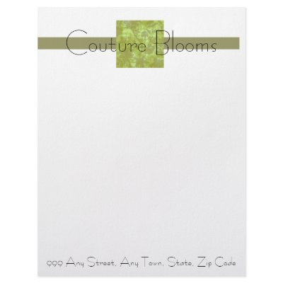 Couture Letterhead Florist Customizable by CoutureBusiness