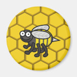 Couvert dans le bouton d'abeilles magnets pour réfrigérateur