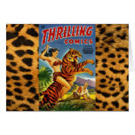 Couverture comique de jungle vintage cartes de vœux
