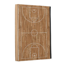 Couverture de cas de terrain de basket coque folio iPad