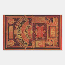 Couverture de livre extraordinaire de voyages de J Adhésif