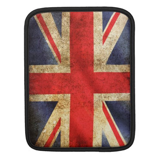 Couverture d'iPad de drapeau du Royaume-Uni/douill Housses iPad