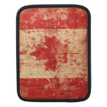 Couverture grunge d'iPad de drapeau du Canada/doui Poches Pour iPad