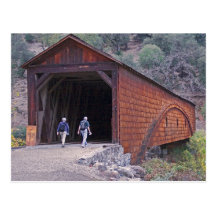 Covered Bridge Walkers Postcard