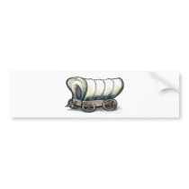 Covered Wagon Bumper Stickers