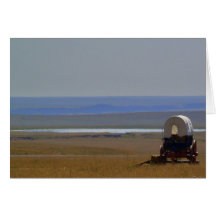 Covered Wagon Greeting Card